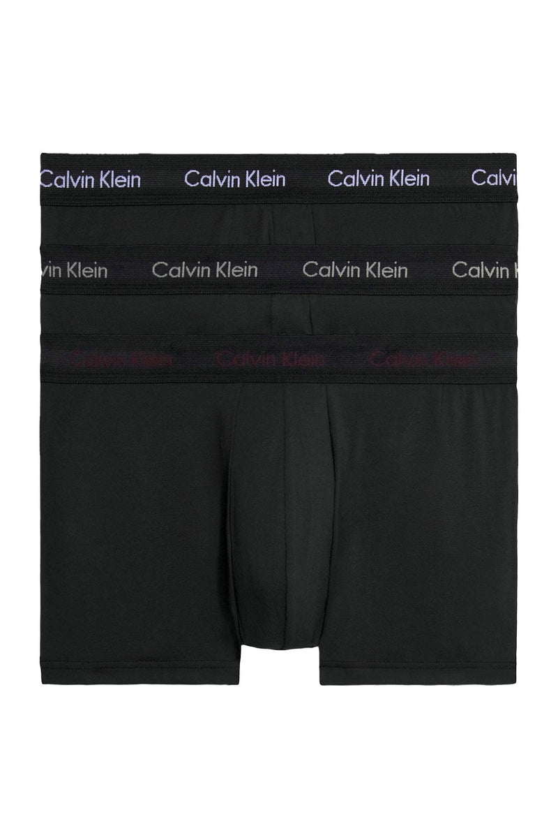 Calvin Klein 3 Pack Hip Briefs - Black (Black/Tawny Port/Porpoise