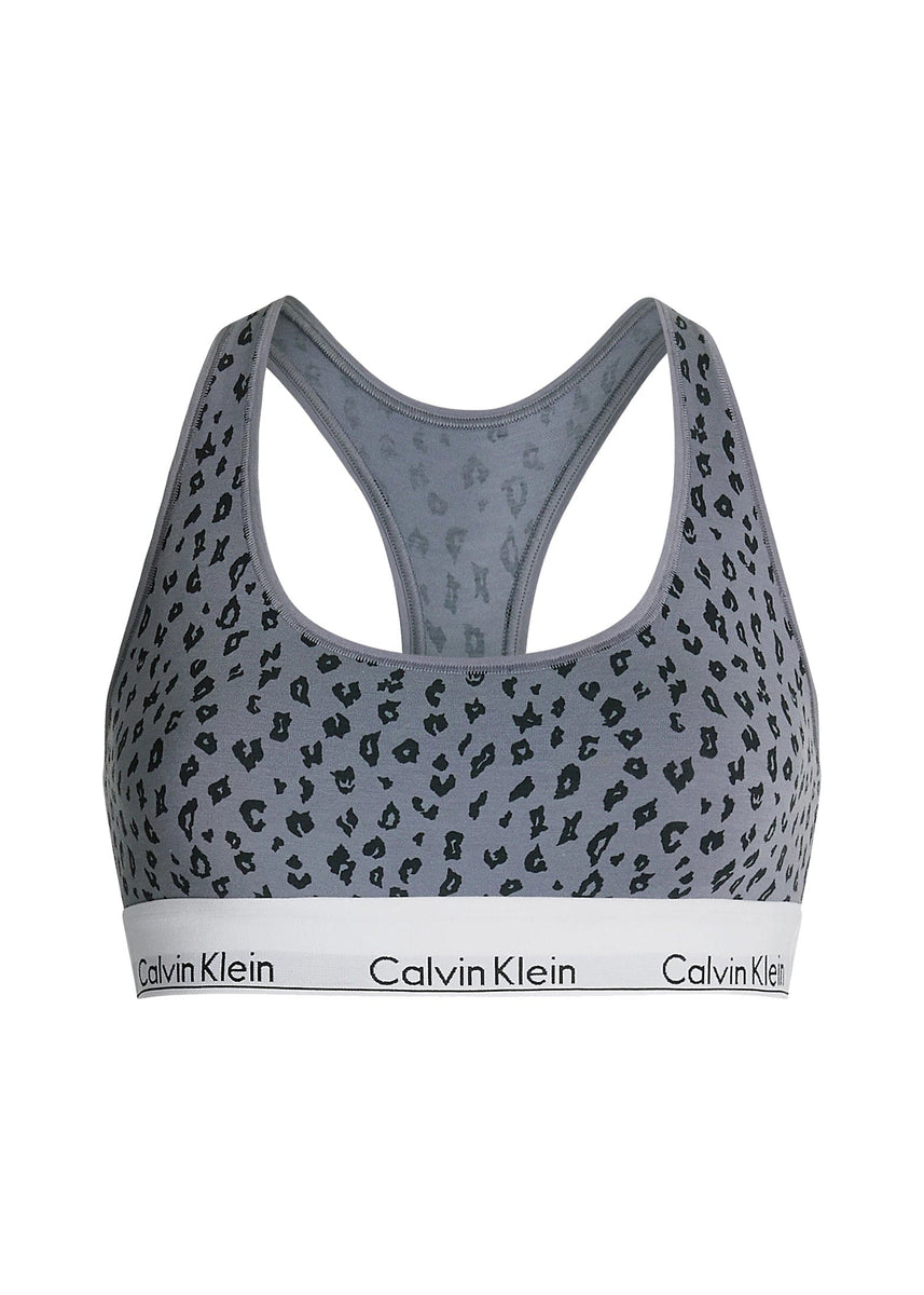 Calvin Klein Unlined Bralette Savannah Cheetah Honey Almond