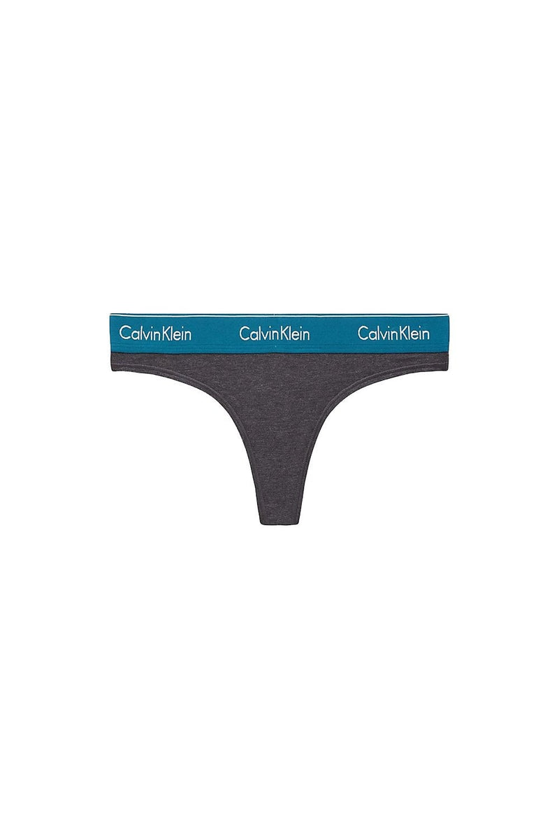 Calvin Klein Modern Cotton Thong - Charcoal Heather/Topaz Gemstone –  Potters of Buxton