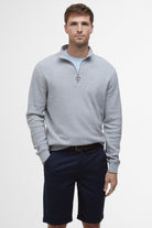 Barbour Pique Half-Zip Sweatshirt - Grey Marl