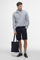 Barbour Pique Half-Zip Sweatshirt - Grey Marl