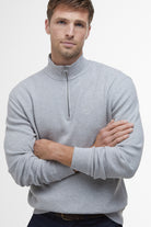 Barbour Pique Half-Zip Sweatshirt - Grey Marl