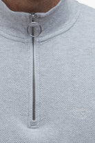 Barbour Pique Half-Zip Sweatshirt - Grey Marl