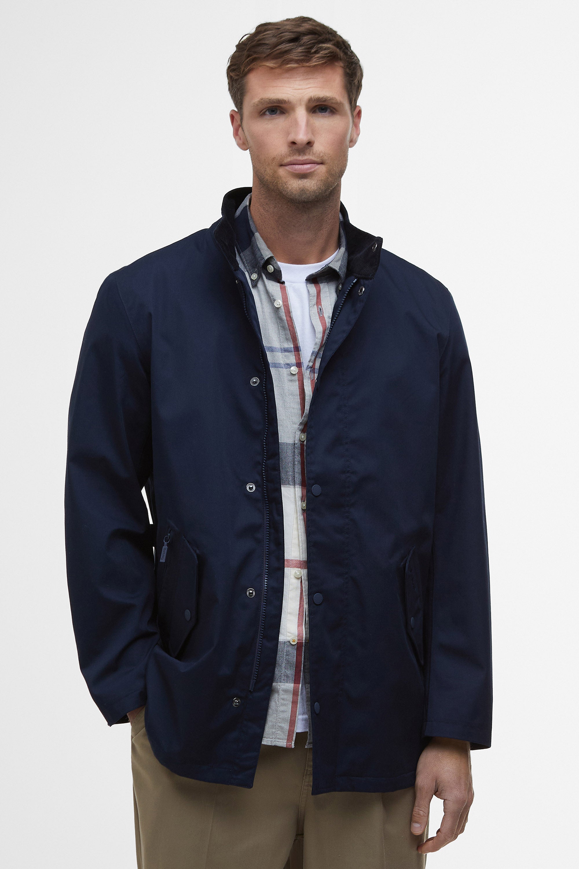 Barbour City Chelsea Waterproof Jacket - Navy/Bleached Pine