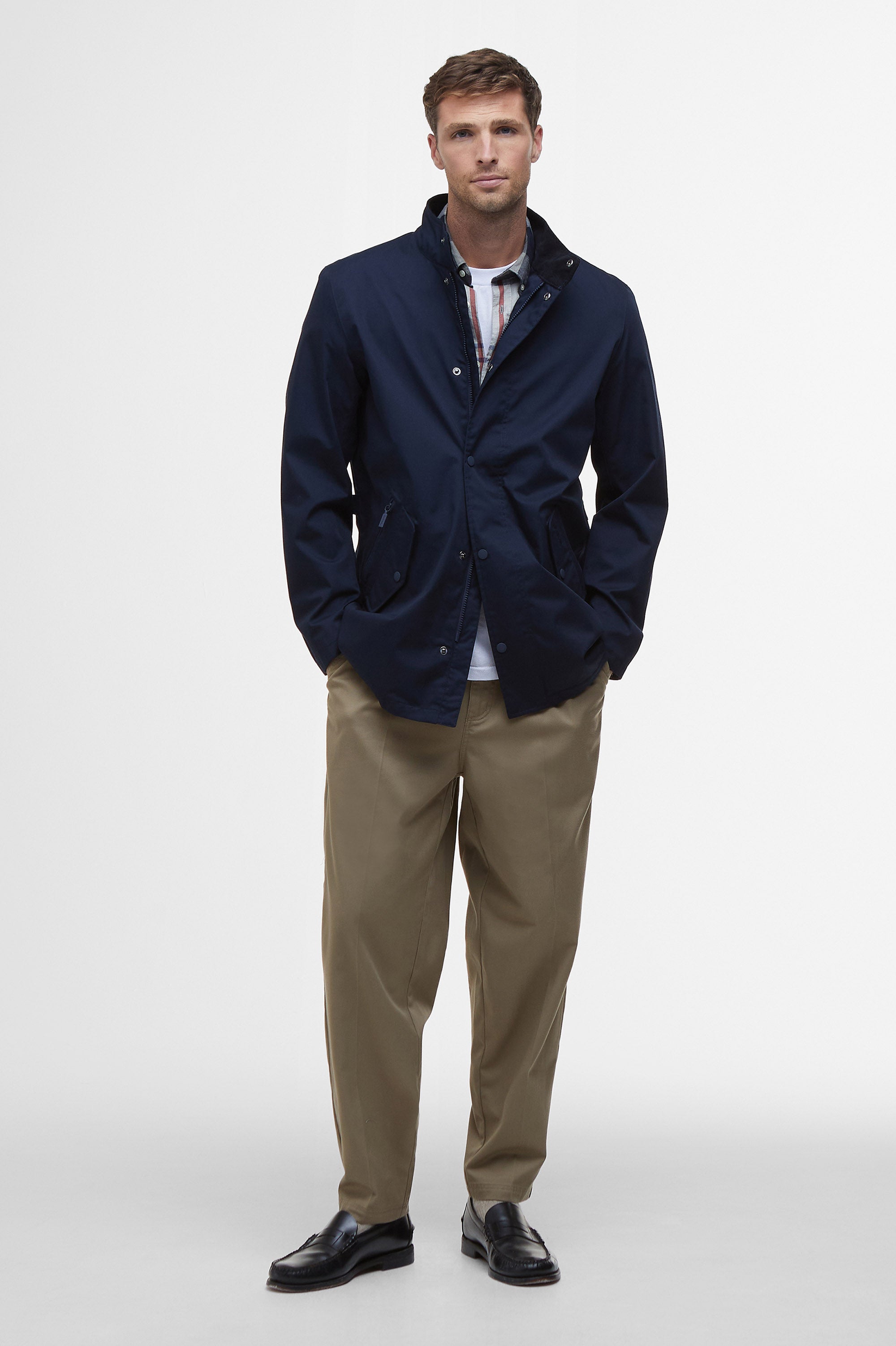 Barbour City Chelsea Waterproof Jacket - Navy/Bleached Pine