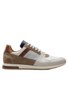 Ambitious Slow Classic Leather/Suede Trainers - Off-White/Camel