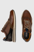 Ambitious Temple Side Zip Trainers - Cognac