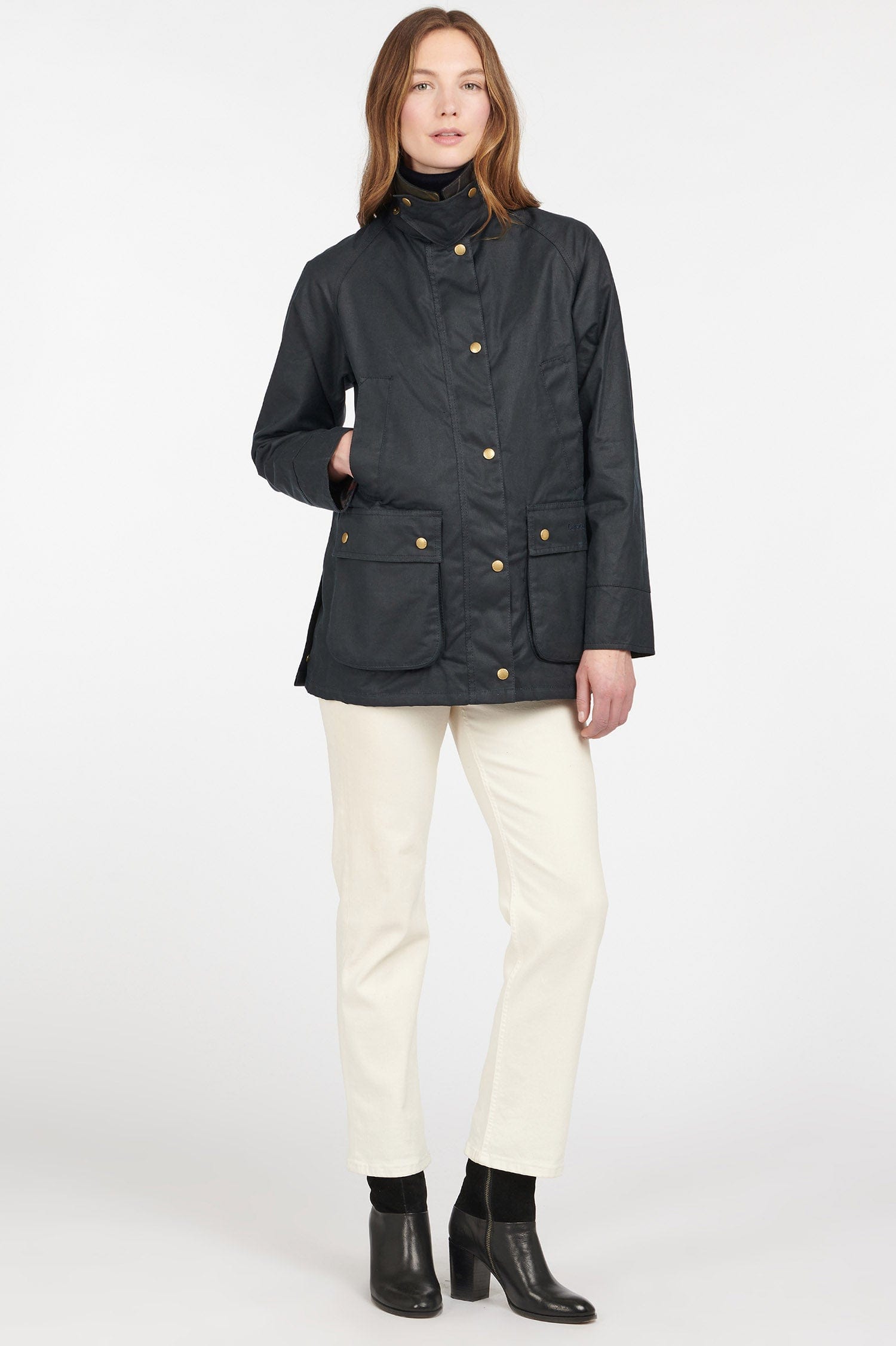 Barbour Acorn Wax Jacket - Navy