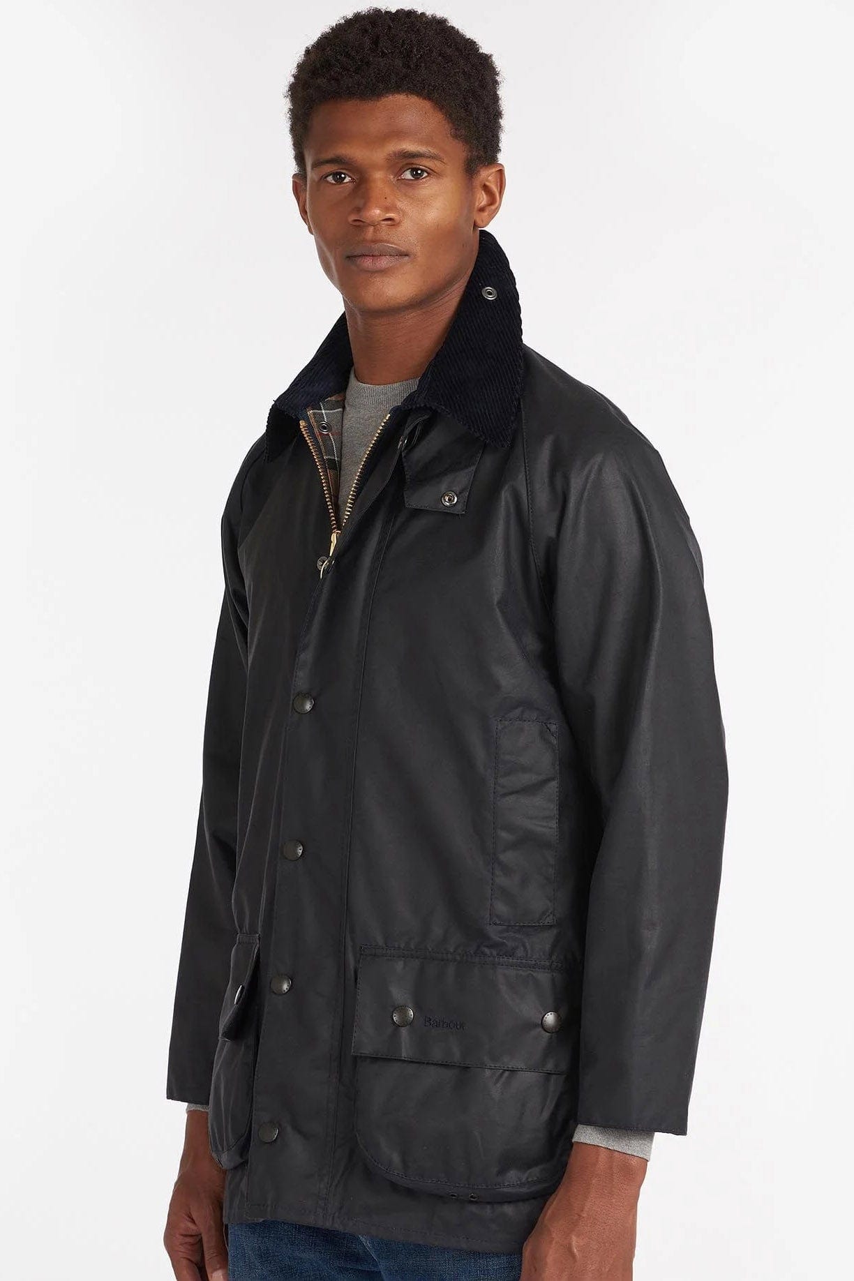 Barbour Beaufort Wax Jacket - Navy