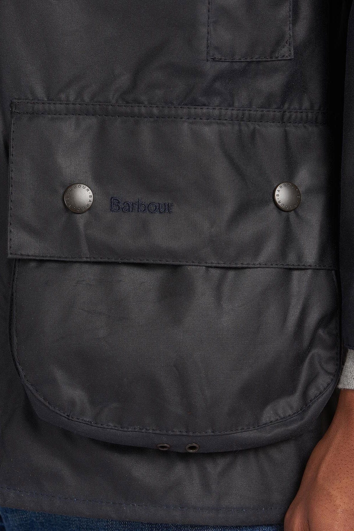 Barbour Beaufort Wax Jacket - Navy