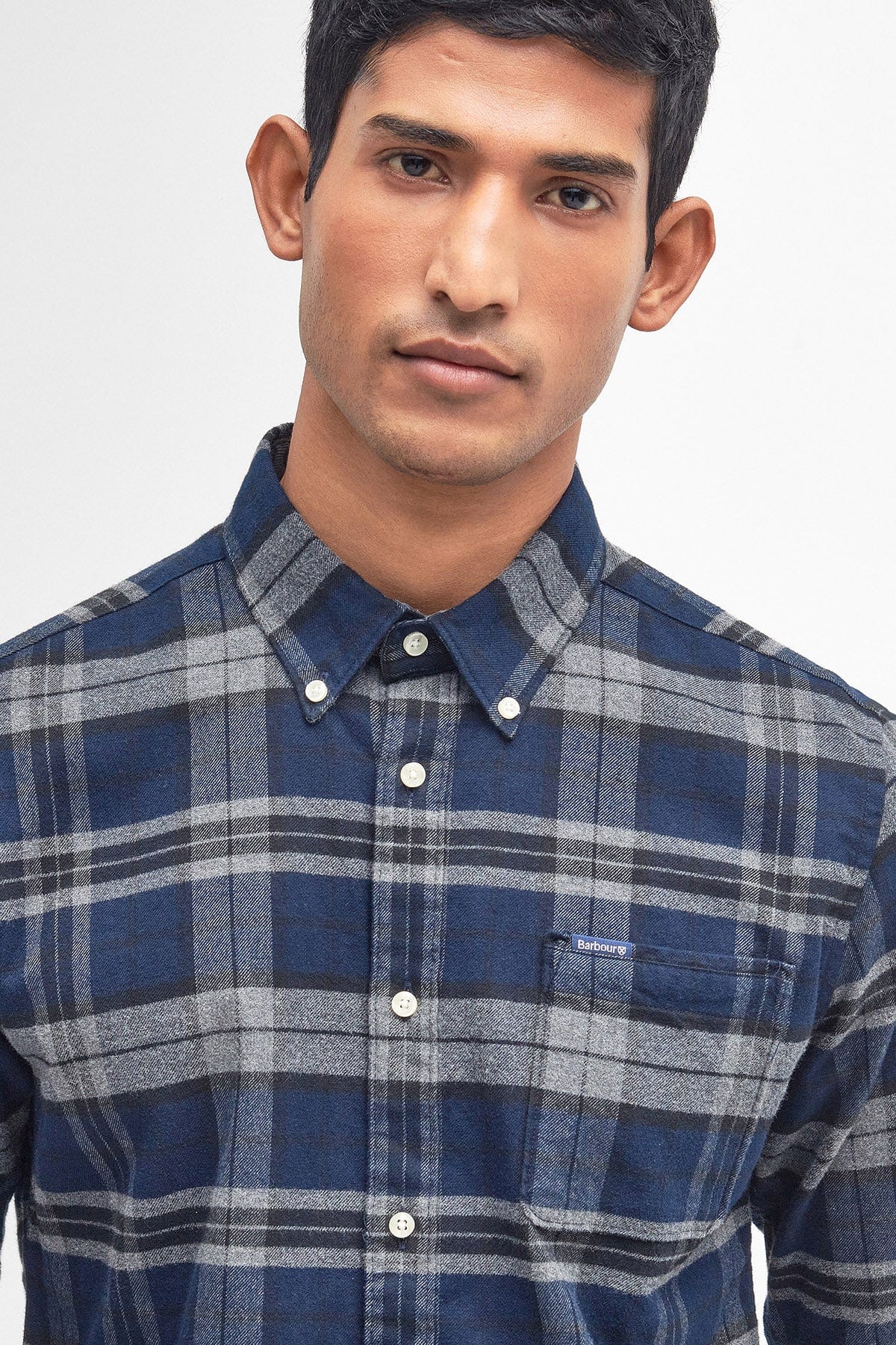 Barbour Betsom Tailored Checked Shirt - Grey Marl