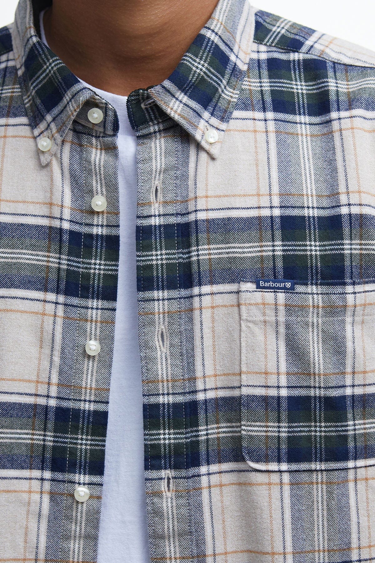 Barbour Betsom Tailored Checked Shirt - Stone Marl