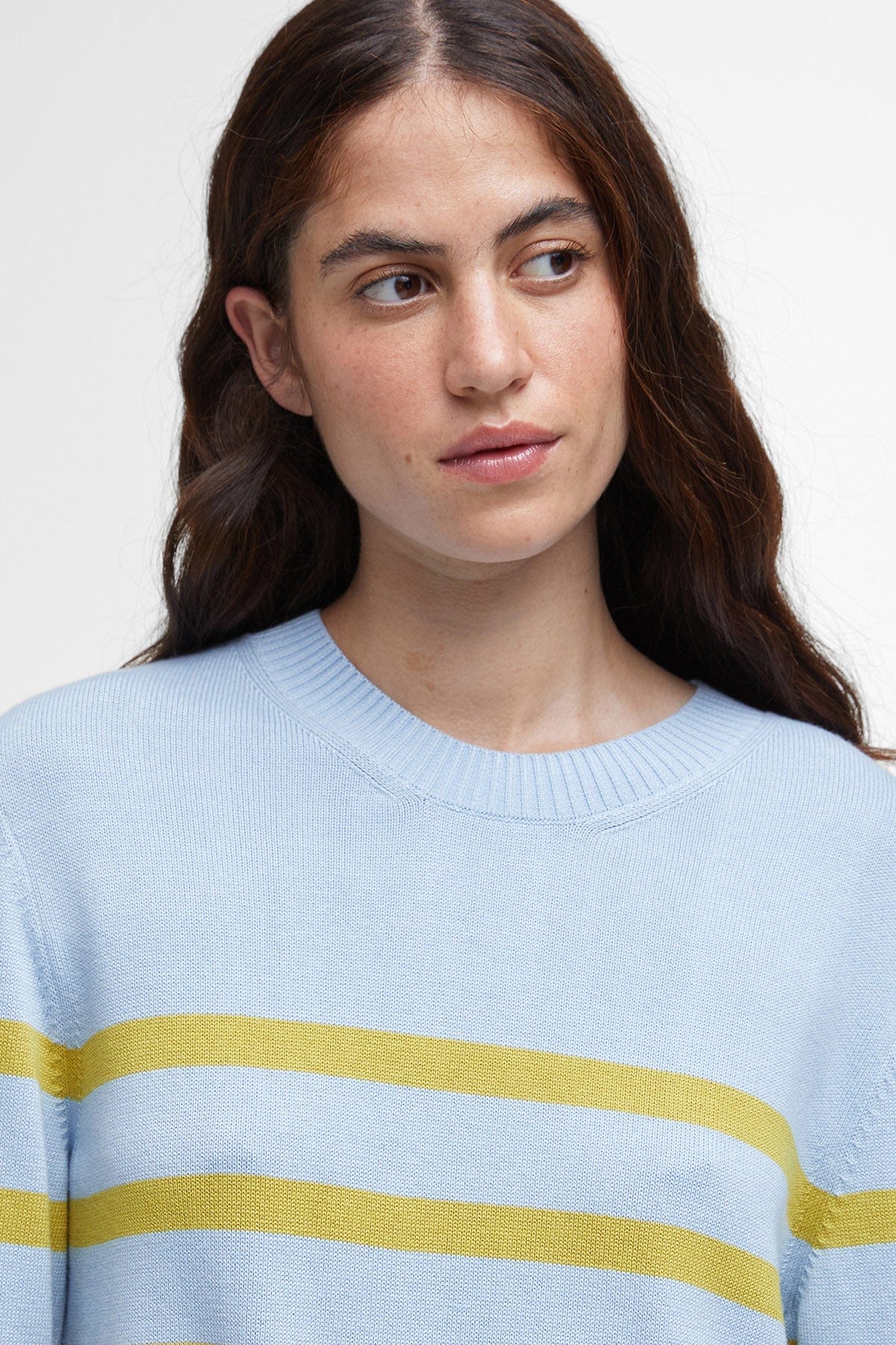 Barbour Bronya Stripe Knit Jumper - Breeze Blue