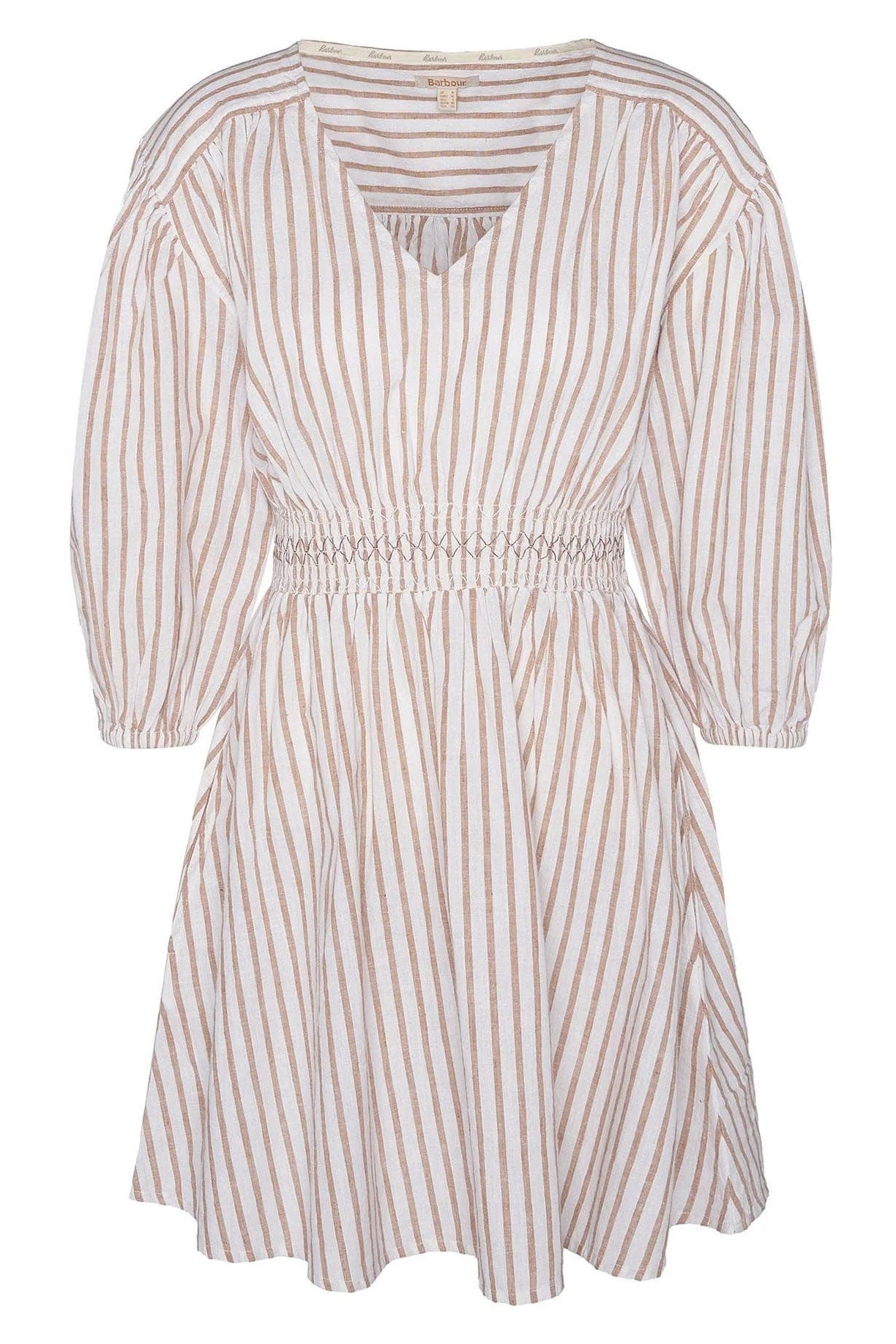 Barbour Ella Striped Mini Dress - White/Tasmin