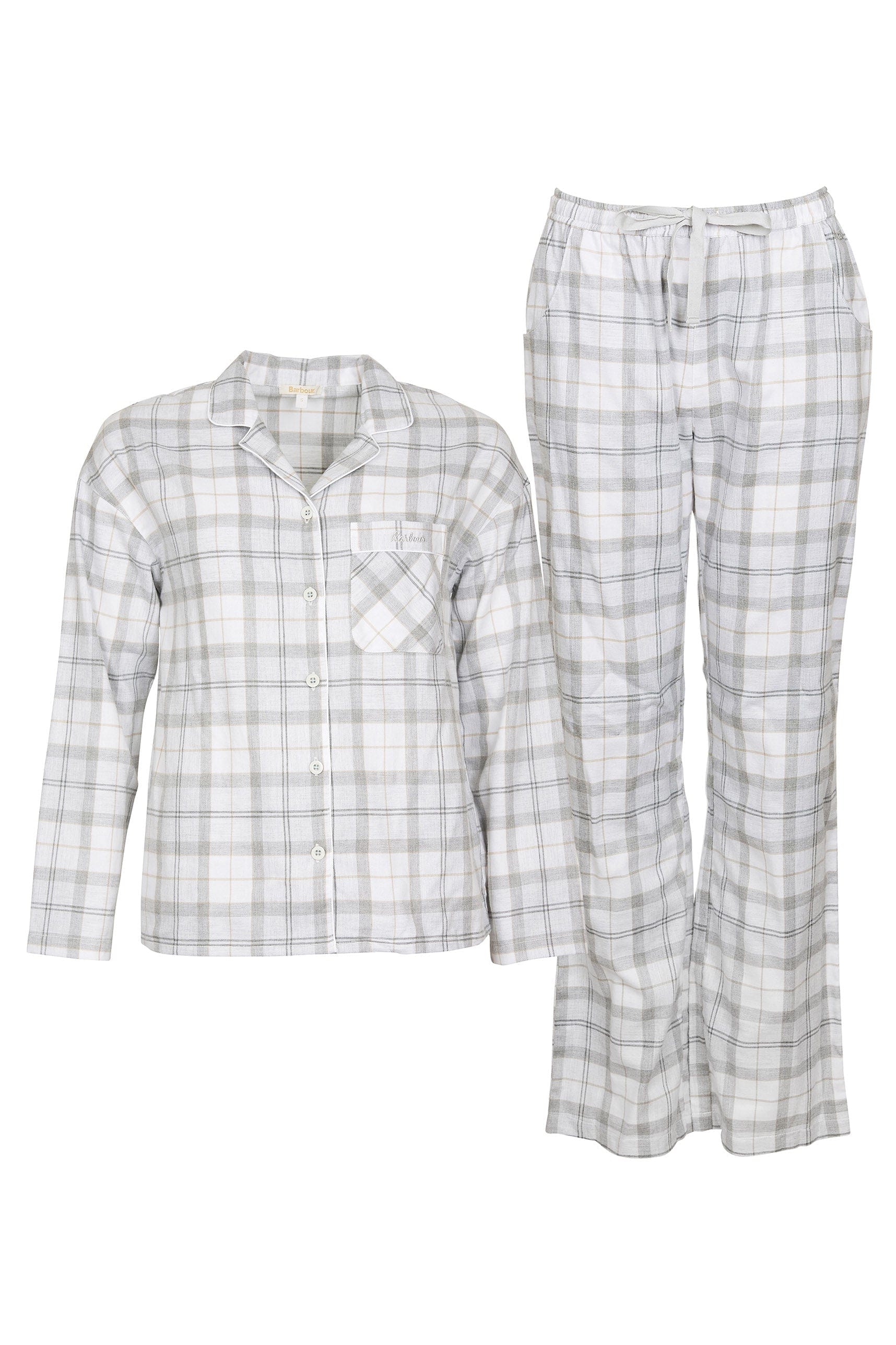 Grey Marl Brushed Cotton Pyjama Set