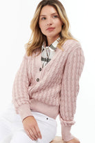 Barbour Esme Cardigan - Pastel Pink