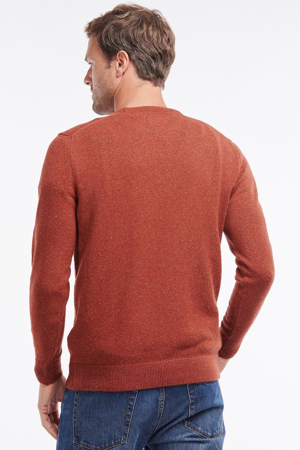 Men's Essential Logo Crew Sweatshirt in Denim Co Rust Orange