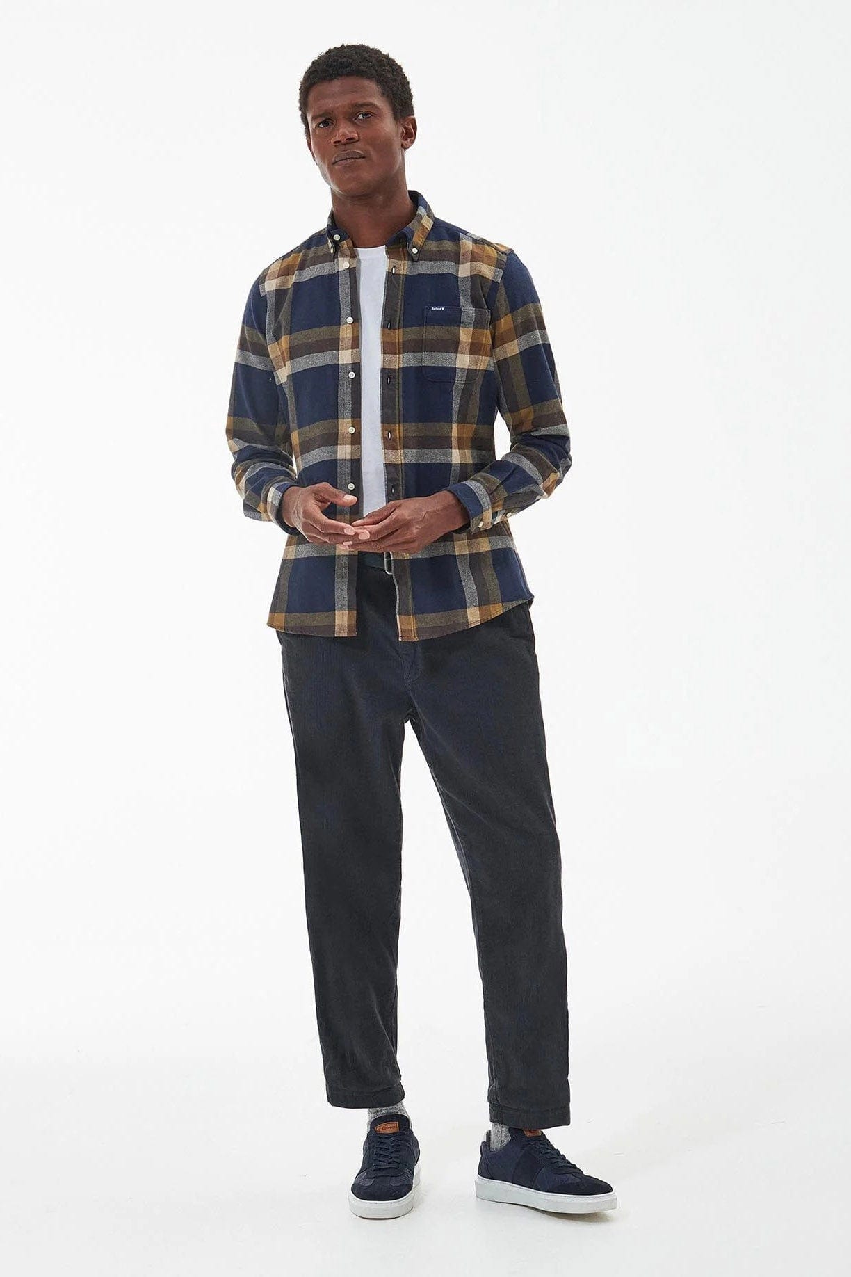 Barbour Folley Tailored Checked Shirt - Navy