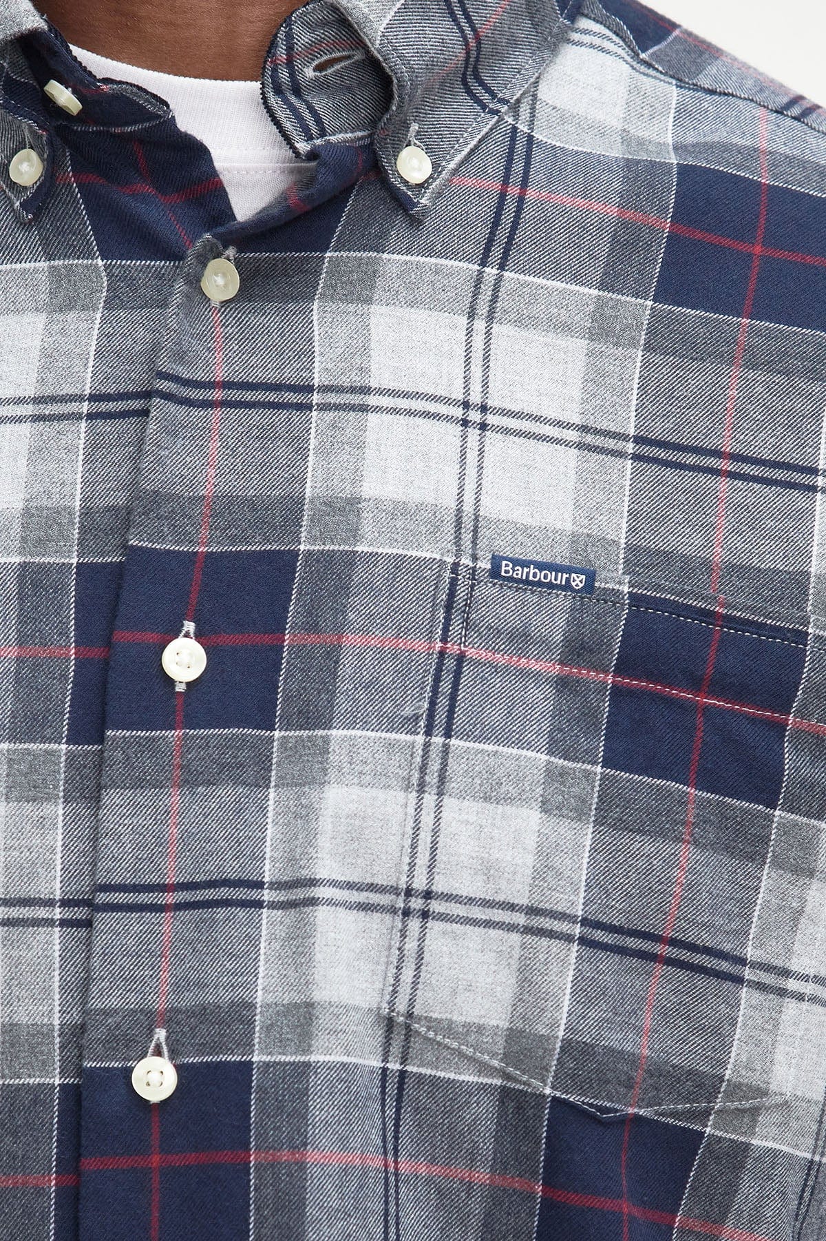 Barbour Fortrose Tailored Tartan Shirt - Blue Granite