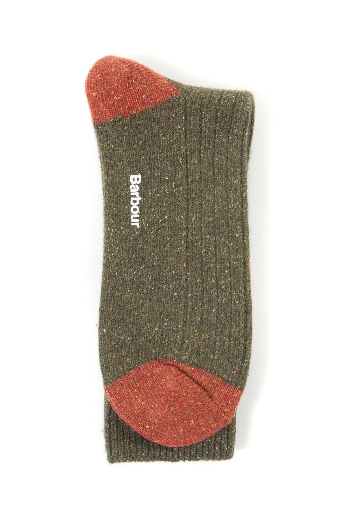 Barbour Houghton Sock - Olive/Burnt Orange