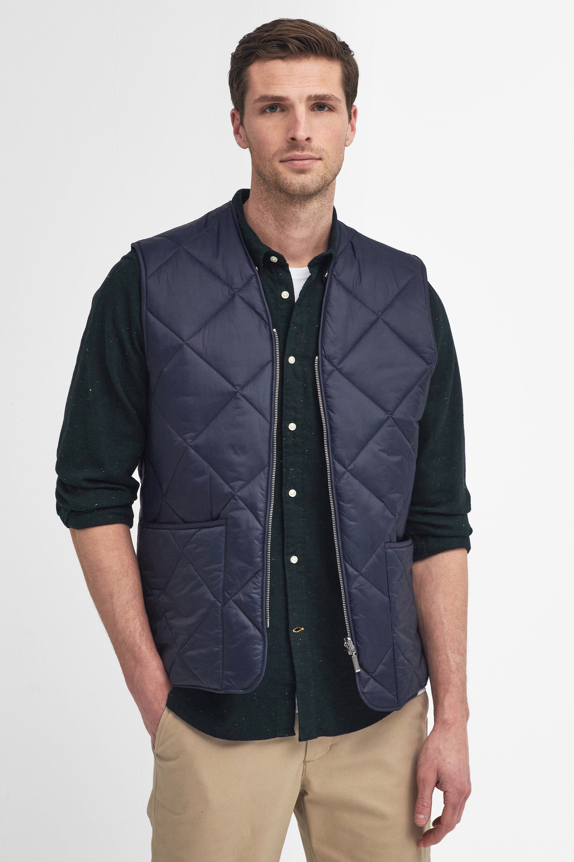 Barbour Large Box Quilted Liner - Navy