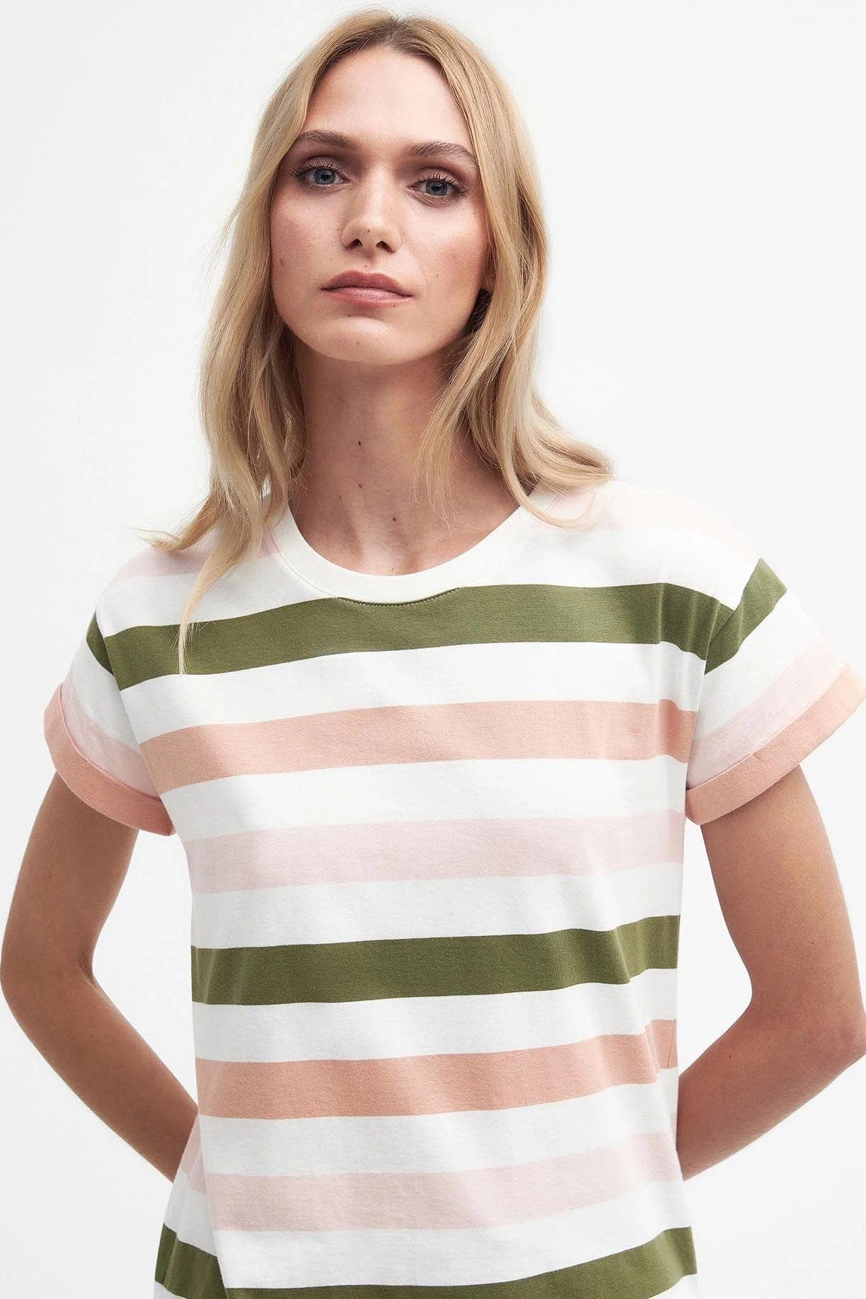 Barbour Lyndale T-Shirt - Soft Apricot Stripe