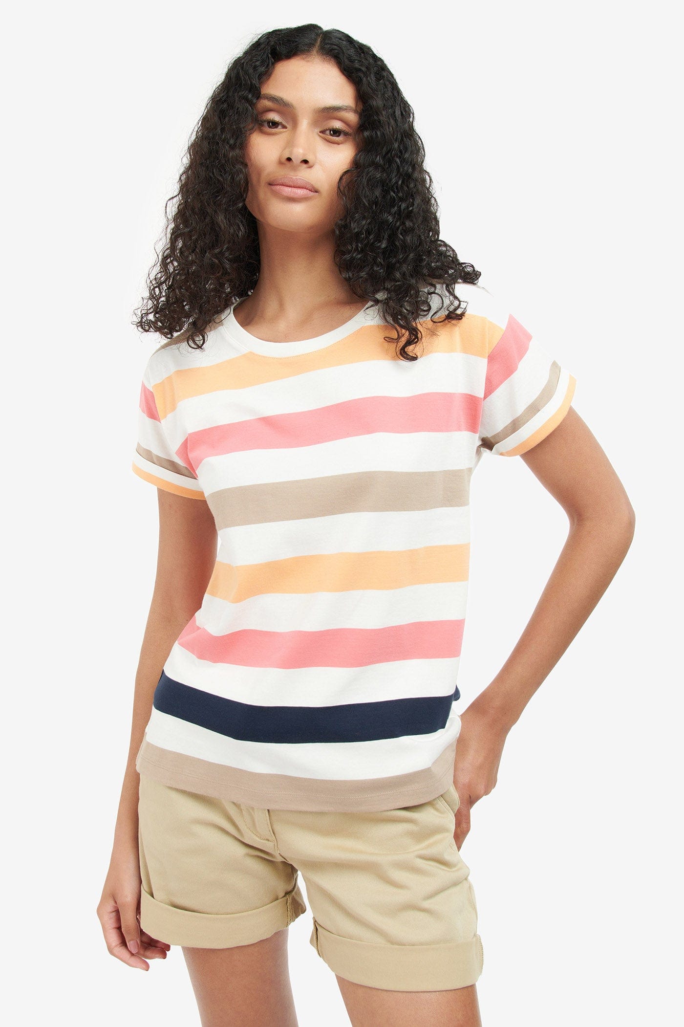 Barbour Lyndale Top - Papaya Multi