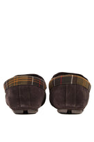 Barbour Mens Monty Suede Slippers - Brown Suede