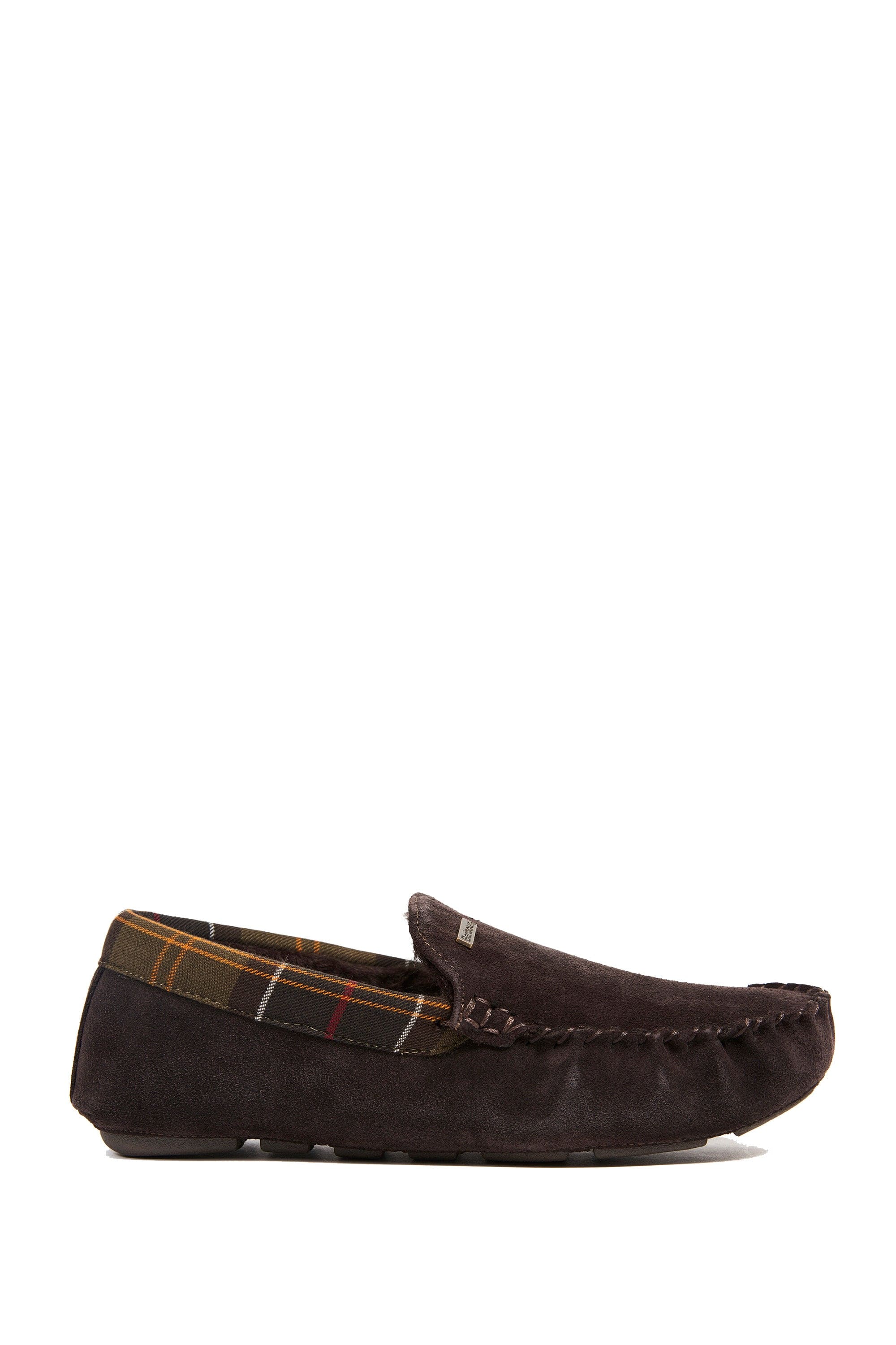 Barbour Mens Monty Suede Slippers - Brown Suede