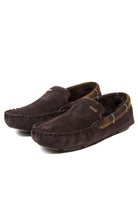 Barbour Mens Monty Suede Slippers - Brown Suede