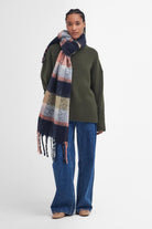 Barbour Rawson Check Scarf - Navy/Pink Rust LSC0438_NY91_OS