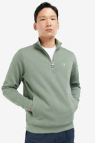 Barbour Rothley Half Zip Sweatshirt - Agave Green