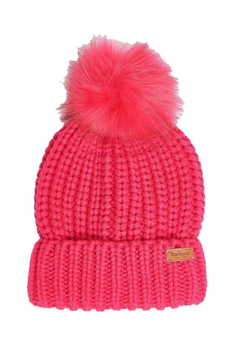 Barbour Saltburn Beanie - Pink Dahlia – Potters of Buxton