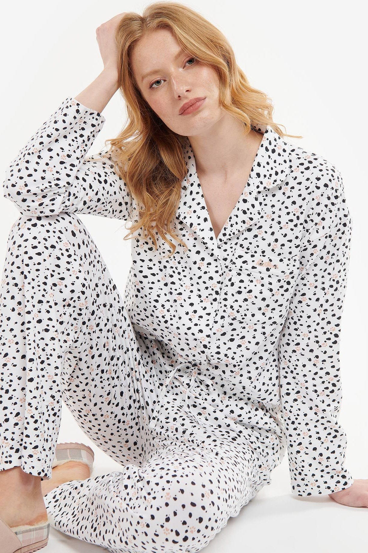 Barbour Spot Pyjama Set - White Dalmatian Spot