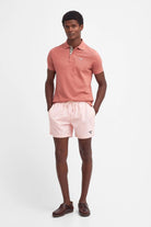 Barbour Tartan Pique Polo - Pink Clay