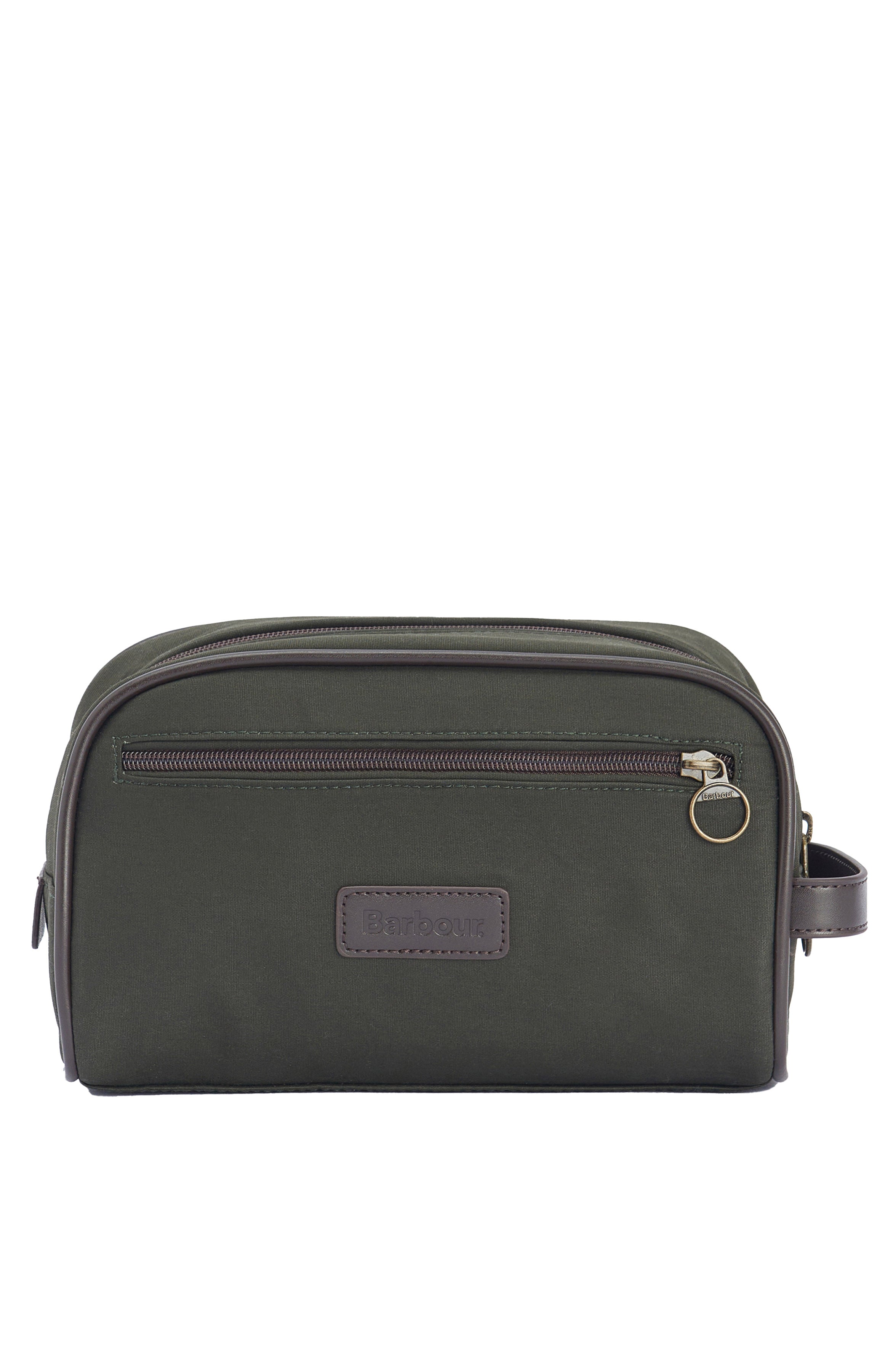 Barbour Wax Washbag - Olive/Brown MAC0404_OL71_OS