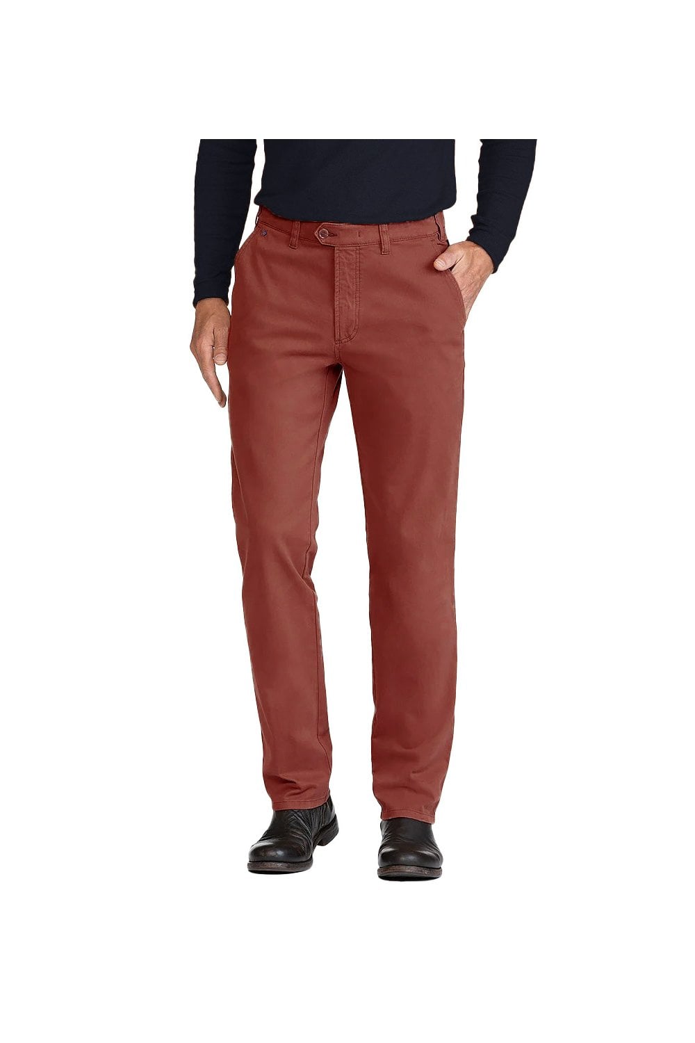 Bruhl Catania B Cotton Stretch Chinos - Dark Red