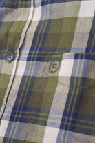 Bugatti Check Brushed Cotton Long Sleeve Shirt - Olive