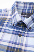 Bugatti Check Brushed Cotton Shirt - Blue