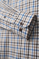 Bugatti Check Long Sleeve Shirt - Blue/Brown