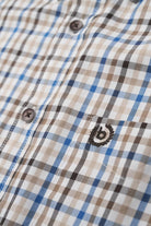 Bugatti Check Long Sleeve Shirt - Blue/Brown