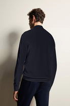 Bugatti Cotton Quarter Knit Jumper - Navy