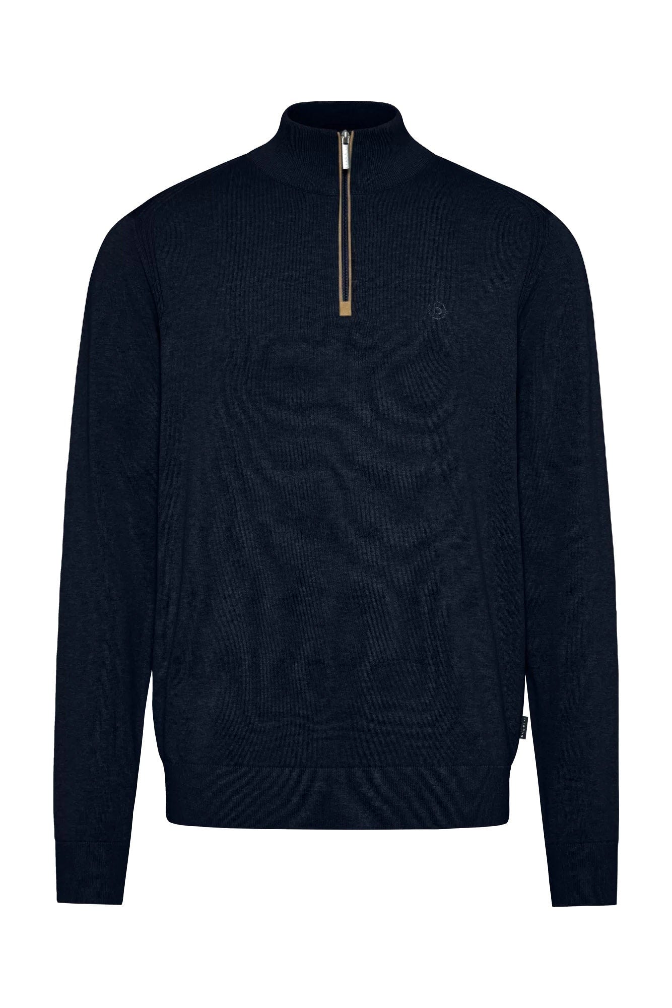 Bugatti Cotton Quarter Knit Jumper - Navy