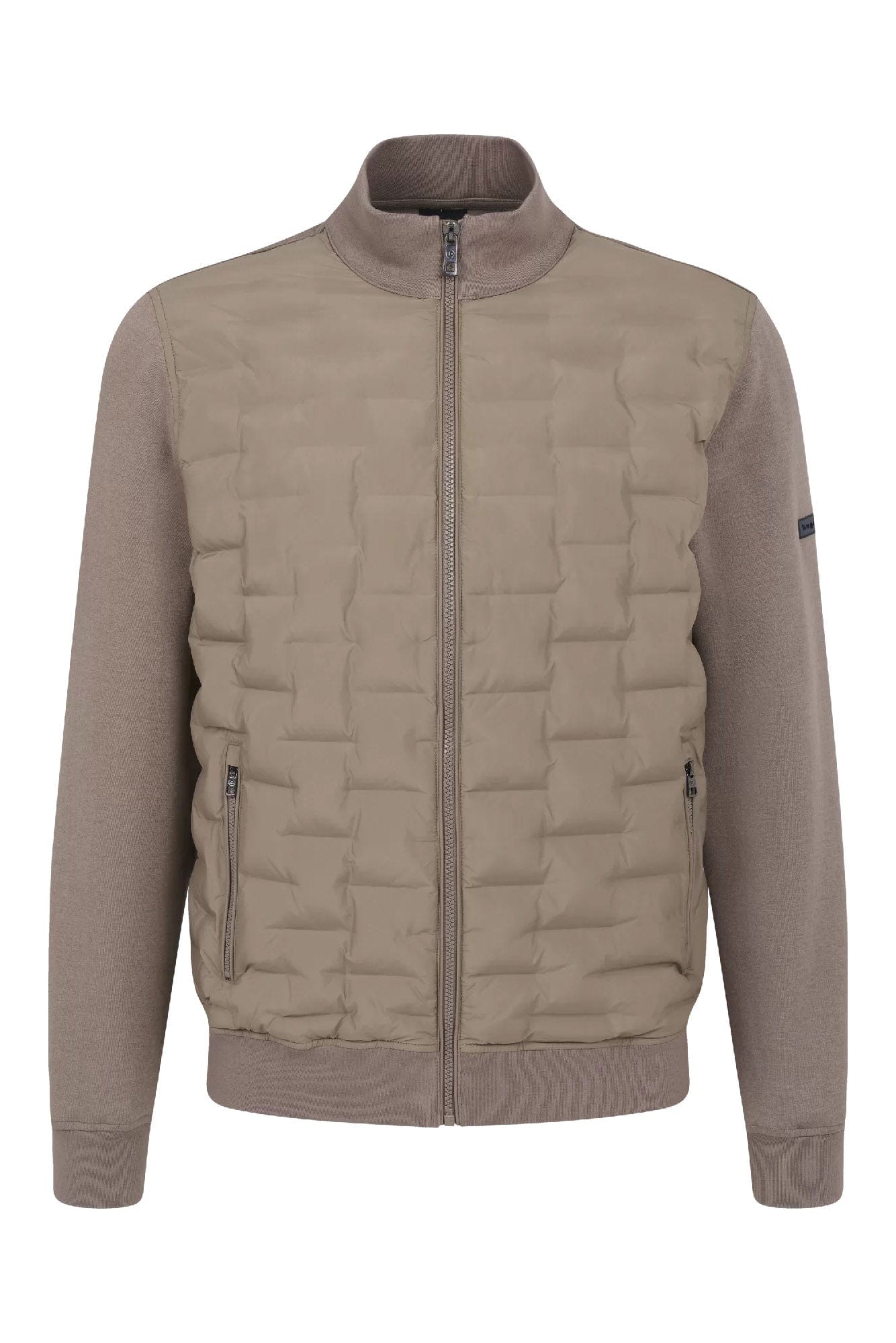 Bugatti Dynamic Quilted Front Knitted Back Jacket - Beige