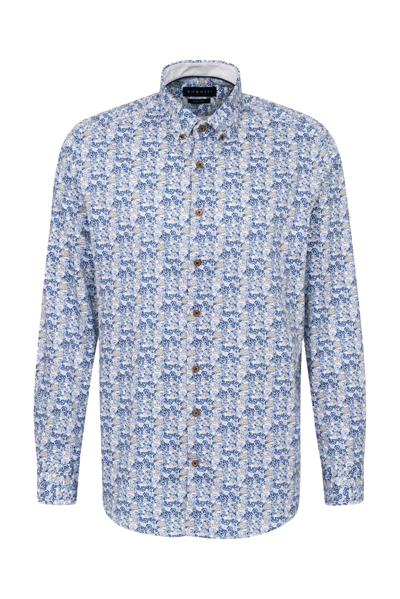 Bugatti Floral Long Sleeve Shirt - Navy