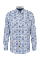 Bugatti Floral Long Sleeve Shirt - Navy