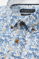 Bugatti Floral Long Sleeve Shirt - Navy