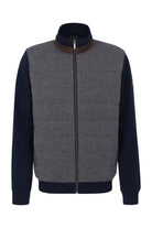 Bugatti Hybrid Quilted Front Knitted Back Jacket - Navy