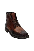 Bugatti Marcello I Leather Ankle Boots - Dark Brown/Cognac