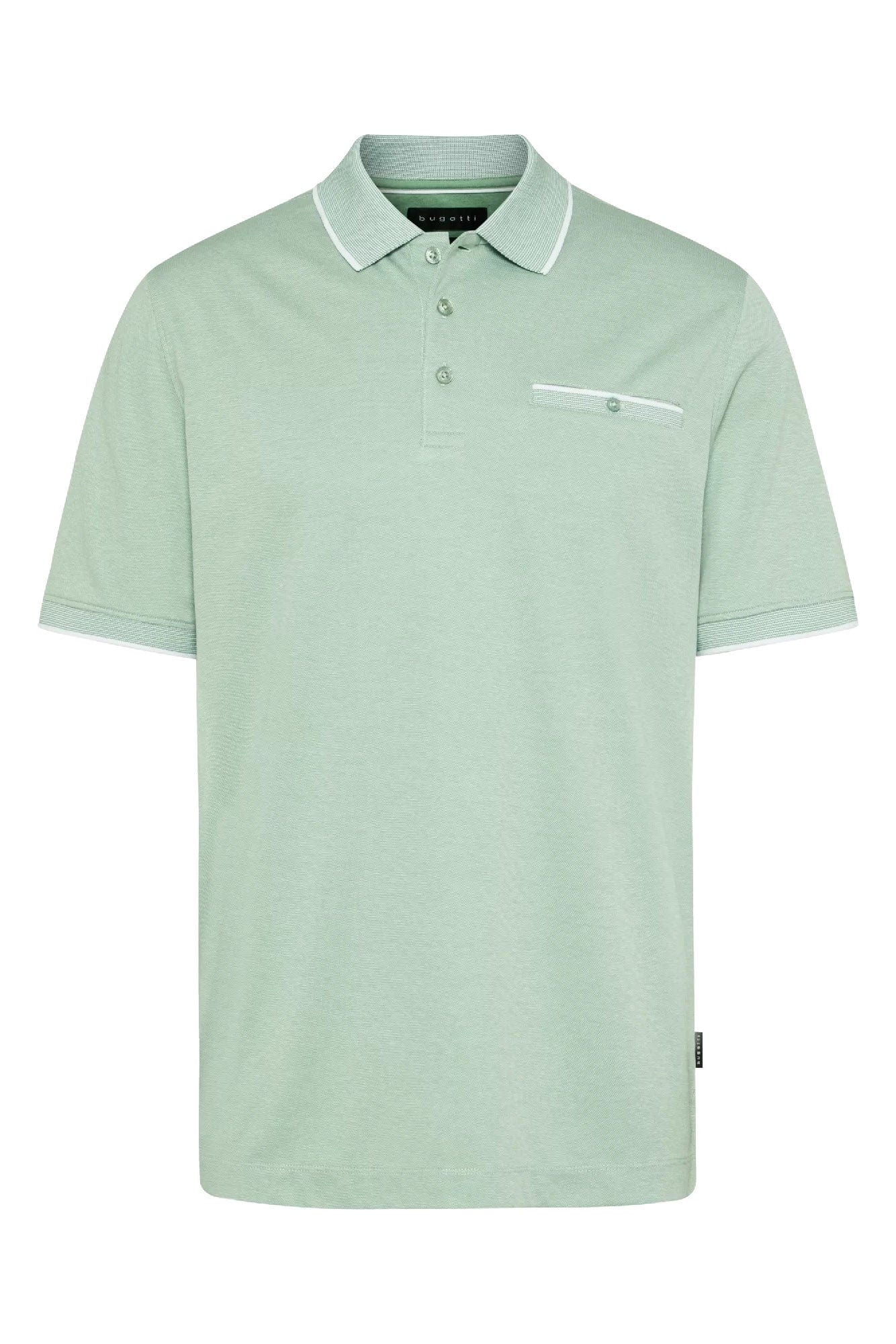 Bugatti Polo Shirt with Contrast Detail - Mint